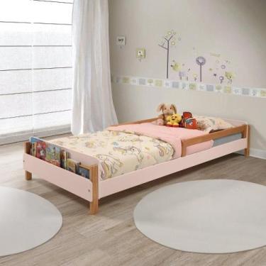Imagem de Cama Montessori Maui 45cm X 95cm X 205cm Rosa/Amêndoa - Irmãos Hinke