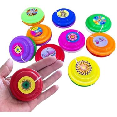 Imagem de Conjunto 10 Brinquedos de Plástico Nacional para Mimos Lembrancinhas de Aniversário Kit Prendas e Sacolinha Surpresa Festas (Ioios Coloridos)