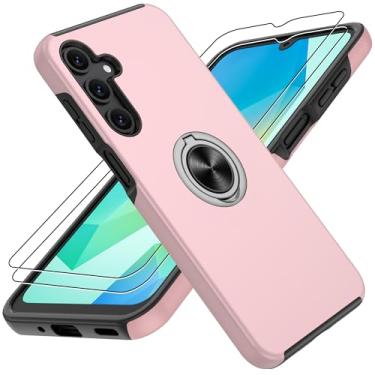 Imagem de Capa para Samsung Galaxy A16, capa para celular Galaxy A16 com suporte magnético de 360°, rosa