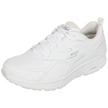 Imagem de Skechers Tênis masculino Go Run Consistent Leather Cross Training com espuma resfriada a ar, Branco, 7.5 X-Wide