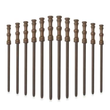 Imagem de Wizard Party Supplies - Magic Wand Pencils and Lightning Bolt Scar Temporary Tattoos for Wizard Theme Birthday Party,Halloween Favors Costume Decor Goodie Bag Fillers School Rewards,12pcs each