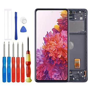 Imagem de [Suporta impressões digitais] [com moldura] Novo conjunto de digitalizador Vvsialeek LCD Touch Screen com moldura para Samsung Galaxy S20 FE 5G LCD Diaplay para SM-G781 G781B G781U G781F/DS G781W com