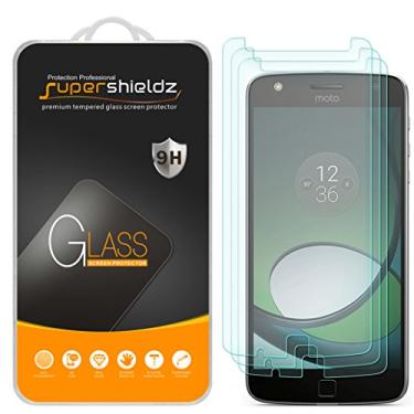 Imagem de Supershieldz (Pacote com 3) Projetado para Motorola Moto Z Play e Moto Z Play Droid protetor de tela de vidro temperado, antiarranhões, sem bolhas