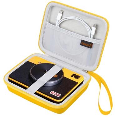 Imagem de Canboc Hard Carrying case for Kodak Mini 3 Retro Portable Photo Printer/Kodak Mini Shot 3 Retro 2-in-1 Wireless Instant Camera Photo Printer, Mesh Pocket fits 3"x3" Cartridge, Charging Cord, Yellow