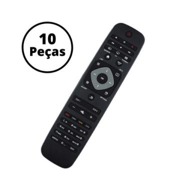 Imagem de Kit 10 Controle Remoto Compatível Philips Smart TV Led Lcd - FBG