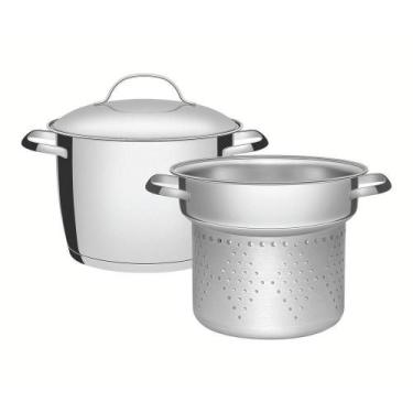 Imagem de Jogo Cozi-pasta Tramontina Allegra Em Aço Inox Com Fundo Triplo 2 Peça