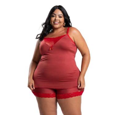 Imagem de Pijama Feminino Baby Doll Short Doll IMI Lingerie Em Microfibra E Rend