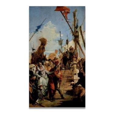 Imagem de Impressão em tela meet Giovanni Battista Tiepolo – Obra-prima rococó barroca, pintura escolar de Veneza, pintura a óleo decorativa para galeria doméstica 40 x 72 cm