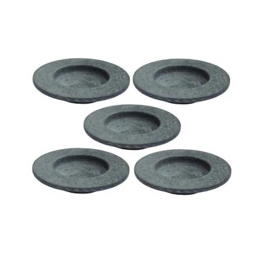 Imagem de Kit 5 Pratos Risoto Massa Chapéu Invertido Pedra Sabão 22Cm.