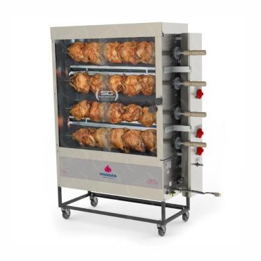 Imagem de Assador Frango Forno Rotativo Tubular 4 Espetos Garfo Pr-623 Bivolt - Progás Bivolt