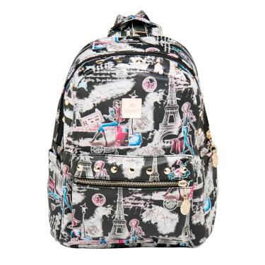 Imagem de Mochila Bolsa Feminina Estampada Média Em Courino