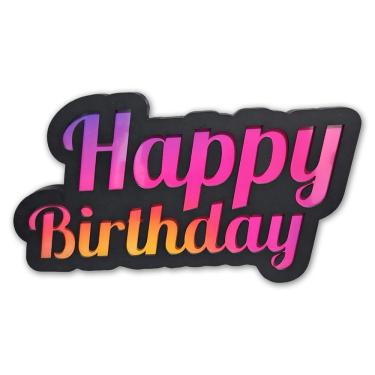 Imagem de Painel Letreiro Led Luminoso Happy Birthday Feliz Niver