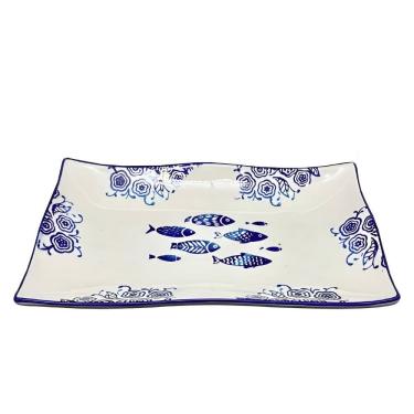 Imagem de Kit 6 Petisqueiras Bowl Grande Travessa Peixe Oceano 550ml