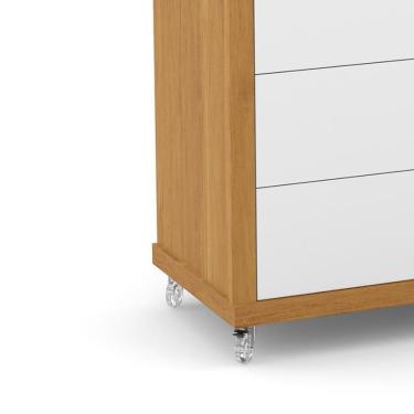 Imagem de Jogo De Quarto Infantil Tutto New Com Berço E Cômoda 4 Gavetas Branco Soft-freijó - Matic Móveis Branco Soft-freijó