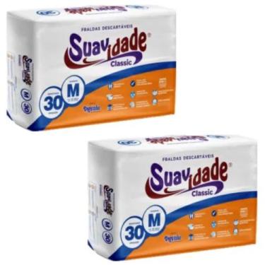 Imagem de KIT 2 Fraldas Geriatrica Descartavel Suavidade Classic Todos Os Tamanh