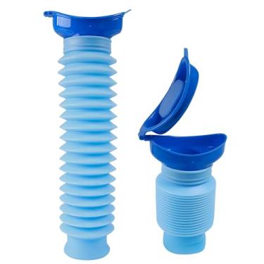 Imagem de Garrafas de xixi para homens e mulheres, mictório de emergência ajustável, 750 ml, vaso sanitário portátil à prova de vazamento para carro, mictórios de viagem, mictórios dobráveis mini vaso sanitário