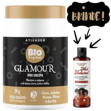 Imagem de Ativador Vivo Crespa Biovegetais 1Kg + Óleo Mel Natural 60ml - Trihair