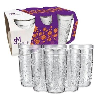 Imagem de jogo de Copos Nature 6 Peças de copo de vidro 270ml Nadir