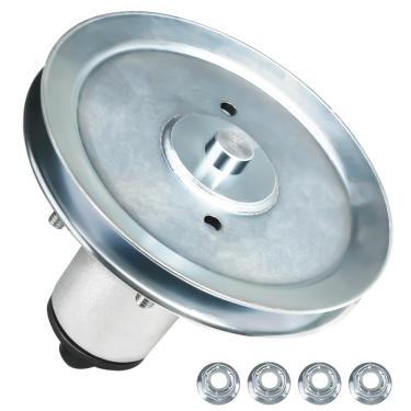 Imagem de Bghdas Eixo do cortador de grama 51537300 compatível com Ariens Gravely Edge Ikon XD GT XL 42 60 cortadores de grama, eixo de deck com polia para modelos 915245, 915253, 915283, 915339, substitui OEM