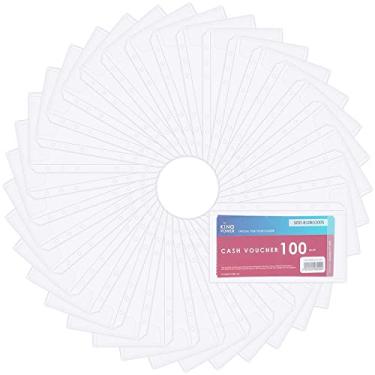 Imagem de QiXin 60 peças, bolso A6, sem zíper, transparente, orçamento, organizador de dinheiro, envelopes para orçamento, à prova d'água, de PVC, folhas soltas para cartões, para caderno de 6 anéis