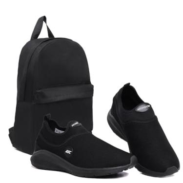 Imagem de Tênis Ortopédico Unissex Tipo Meia Ascension + Mochila Basica | Calce Fácil, Leve, Confortável – Ideal para Caminhada, Academia e Uso Diário (All Black, BR, Adulto, Numérico, 44)