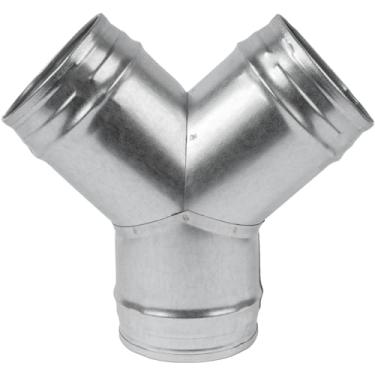 Imagem de Divisor de dutos para exaustor e secador, mangueira de ventilação com duto de 3 vias, em forma de T, metal com junta em T (10 cm, formato Y)