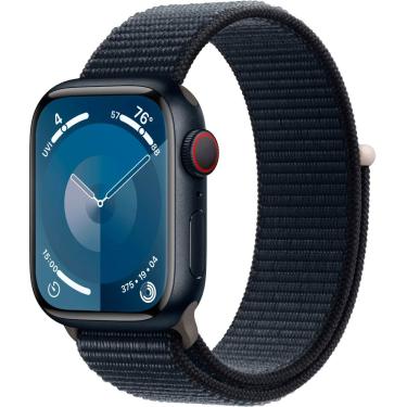 Imagem de Apple Watch Series 9 (GPS + Celular) Caixa de alumínio Midnight de 41 mm com alça esportiva Midnight com oxigênio no sangue - Midnight-MRHU3LL/A
