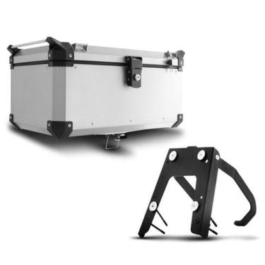 Imagem de Bau Moto Top Case Roncar 56l + Base de Fixação Bmw F 800 2007/15 Alumí