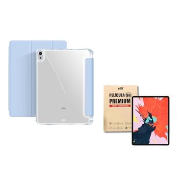 Imagem de Kit de Capa para iPad Air 5 e Air 4 10.9" e Película Vidro 10.9" (Azul Claro)