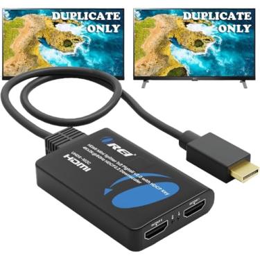 Imagem de OREI Divisor HDMI 4K 1 in 2 Out 4:4:4 8-bit - HDCP 2.2, 18 Gbps, 4K@60Hz HDMI Duplicador/Distribuidor UltaHD Escalador descendente de alta resolução - UHDS-102C