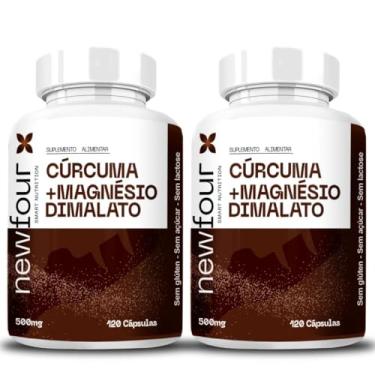 Imagem de Cúrcuma + Magnésio Dimalato, 500mg, 240 Cápsulas - 2 Frascos