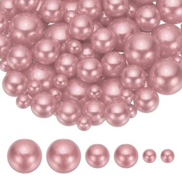 Imagem de PATIKIL Contas de pérolas falsas de 8/14/20 mm, 150 peças, enchimento de vaso, contas redondas para festa, aniversário, casamento, decoração de mesa, caixa de presente, café vermelho