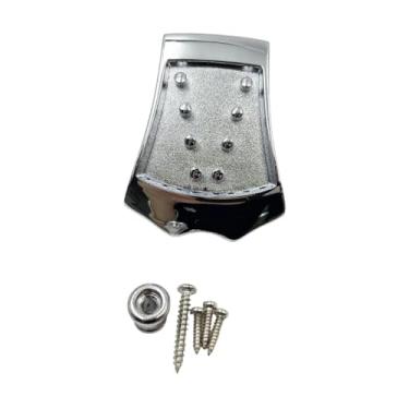Imagem de KiBcsLic Tailpiece de bandolim para violão de 8 cordas com parafusos substitui acessório de instrumento estável para bandolins peça de reposição, Argent