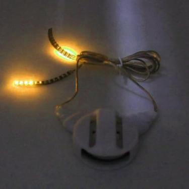 Imagem de Cílios Postiços Com Luz Led, Cílios Led à Prova D'água Led Light Eyeliner Shining Eyeliner Charming Unique Eyelid Tape, Yellow, 2 Pair