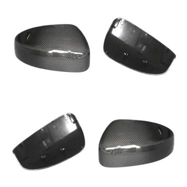 Imagem de Capa de espelho retrovisor compatível com Infiniti FX JX QX50 QX60 QX70 EX 2009-2014 Protetor de moldura de conchas de espelho lateral de fibra de carbono real(Sticker Type)