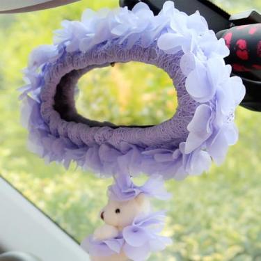 Imagem de Capa de espelho retrovisor de carro, protetor de espelho retrovisor automotivo elástico de pelúcia, protetor retrovisor automotivo, decoração automotiva para mulheres e meninas (6)