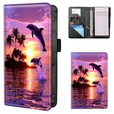 Imagem de Livros de servidor para garçonete, livro de garçom, livro de garçom com bolso com zíper, livro organizador de garçonete para livro de cheques de convidado, restaurante, serve para servidor, avental