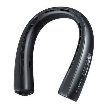 Imagem de Gaiatop Ventilador de pescoço portátil, fluxo de ar turbo de resfriamento surround de 360°, velocidades de 0 a 100, duração de até 12,5H, ventiladores pessoais recarregáveis para uso ao ar livre