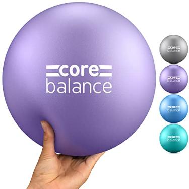 Imagem de CORE BALANCE Bola de Pilates macia 23 cm / 9 polegadas, pequena anti-explosão, exercícios de ioga, fisioterapia, treinamento físico, canudo inflável para fácil inflação, capacidade de peso de 200 kg
