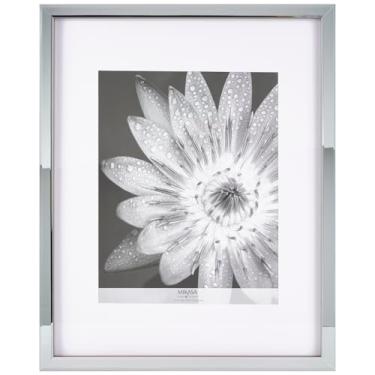 Imagem de Mikasa Espelho frontal com moldura para galeria de retrato nas laterais de nogueira, exibe uma foto de 28 x 35 cm com tapete e uma foto de 40 x 50 cm sem tapete, 53 x 43 x 2 cm