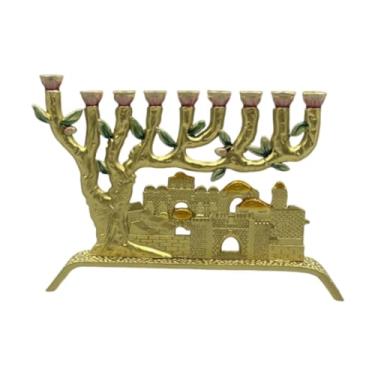 Imagem de WeiLaiKeQi Suporte de vela Castiçal Menorá Ornamento Decorativo Suporte de vela para Festiva Celebração de Mesa Candelabro Festa