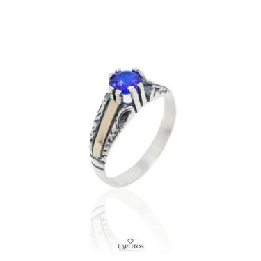 Imagem de Pé de Cabra Tradicional - Cod 100 - Carlitos Joias, Azul Safira, 23
