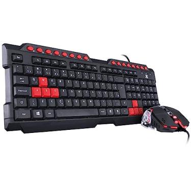 Imagem de TECLADO E MOUSE GAMER VX GAMING GRIFO - MOUSE 2400 DPI CABO USB 1.8 METROS LED, VINIK, VERMELHO