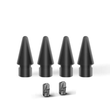 Imagem de DOGAIN Pontas de substituição para Apple Pencil 2ª geração/pontas de 1ª geração, acessórios de pontas iPencil para iPad Pro Pencil de 1 a 2 gerações e DOGAIN Pencil A8 (4 pontas + 2 plugues de poeira