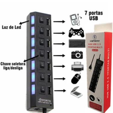 Imagem de Expansor Usb Com Botão Com Chave Liga Desliga - Lippin