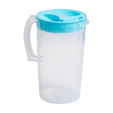 Imagem de ＫＬＫＣＭＳ Jarro de água da jarra de água com alça, portátil com jarra de de bico para recipiente de bebida para geladeira para água, Azul