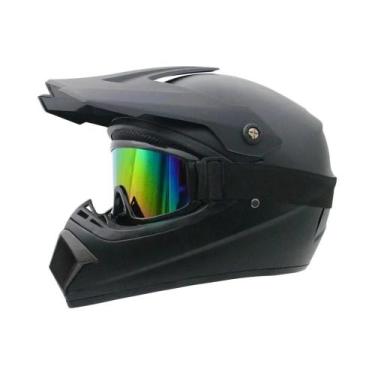 Imagem de Capacete De Motocicleta De Motocross De Rosto Inteiro Capacete Off-roa
