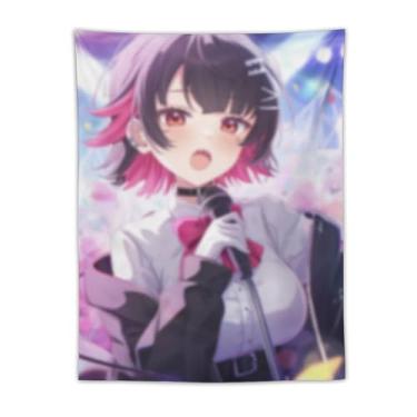 Imagem de LIEGBMEU Tapeçaria sexy de anime menina 76 x 101 cm arte de colcha de parede decoração de tapeçaria caprichosa AF188