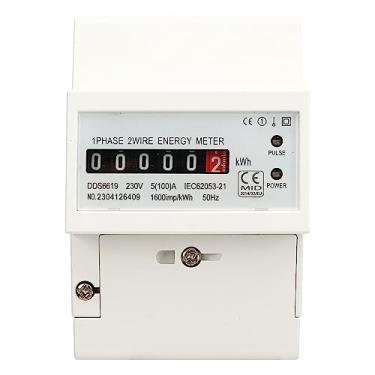 Imagem de Medidor De Eletricide Monofásico Trilho DIN Consumo De Energia Wattmeter Medidor De Energia Monitor De Uso De Eletricide 230V 5(100) A