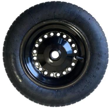 Imagem de Roda Pneu E Câmara Completo para Carrinho De Mão Carriola Reforçado Ca